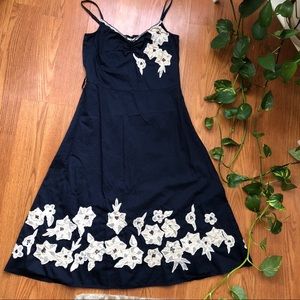 Odille Anthropologie Dress w/ flowers and beading